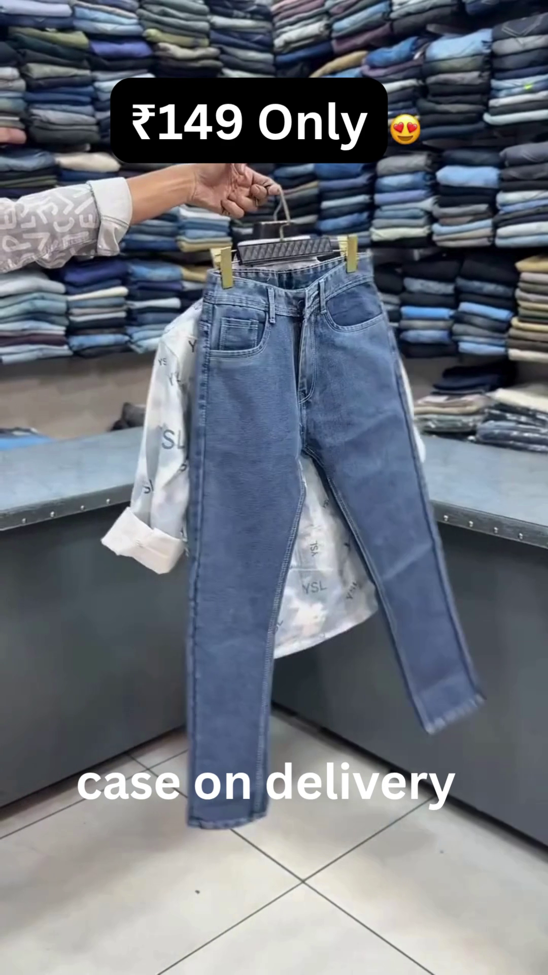 Classic Street Style: Denim Jeans with Casual Shirt Combo