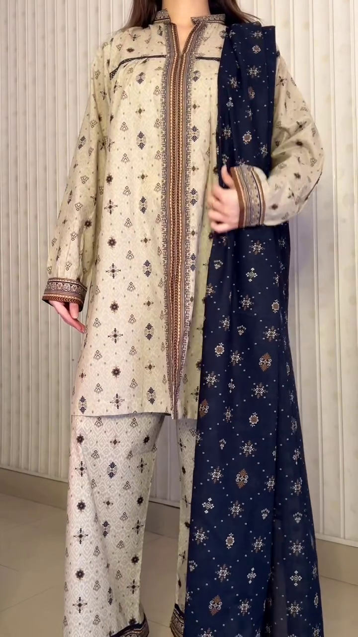 Classic Beige Kurta Set with Dupatta – Effortless Ethnic Elegance