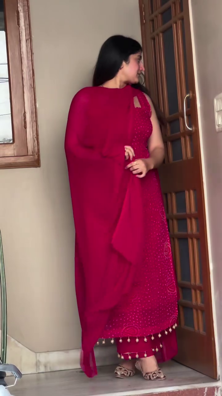 Bold Red Traditional Kurti Set for Women