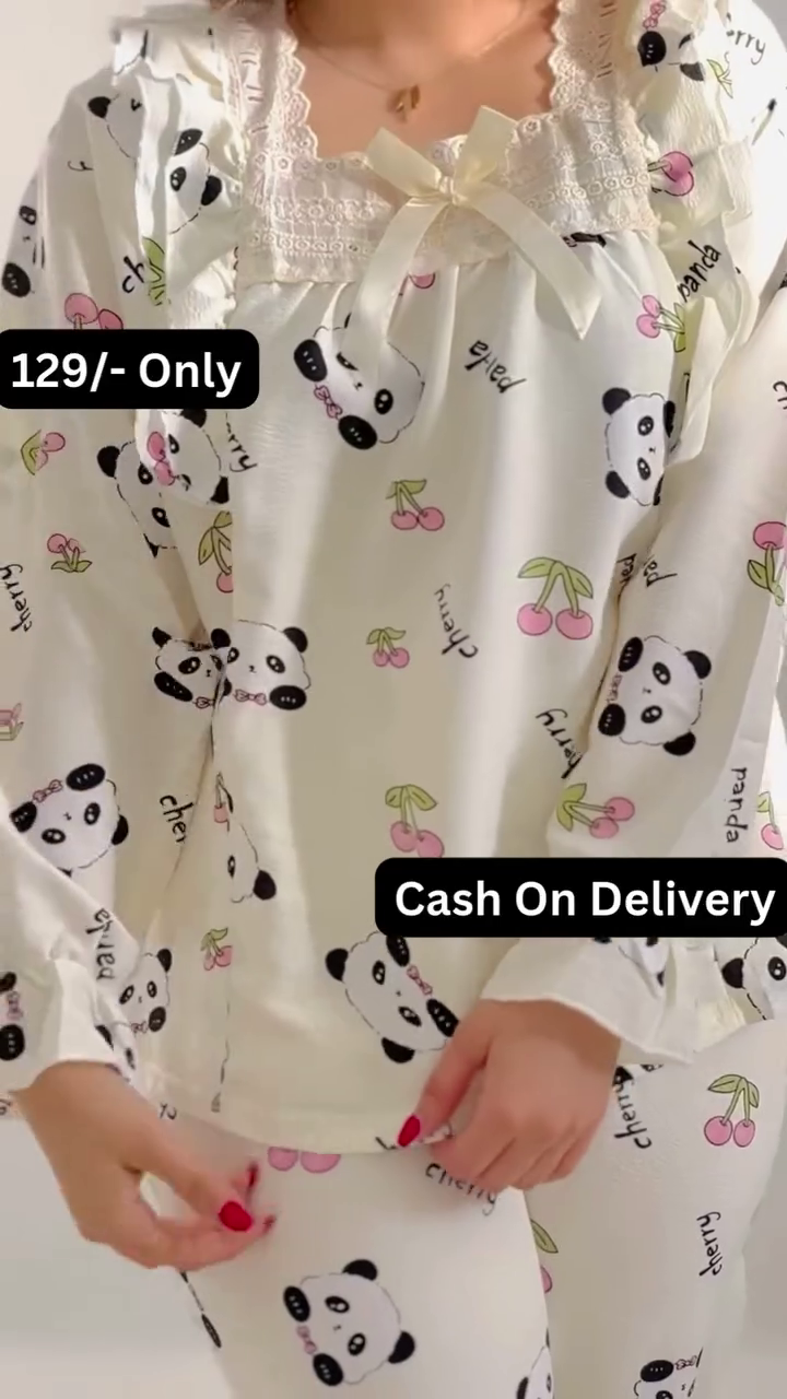 Cute Panda Night Suit