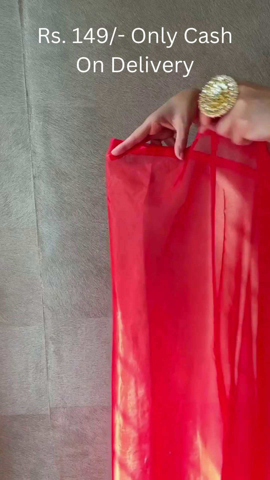 Elegant Red Party Wear Saree