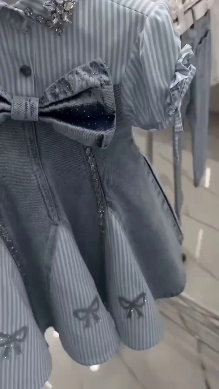 Elegant Girls Bow Dress – Cute Fashion Collection