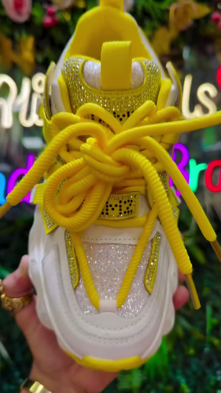 Premium Crystal Chunky Sneakers