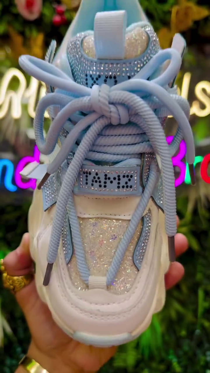 Premium Crystal Chunky Sneakers