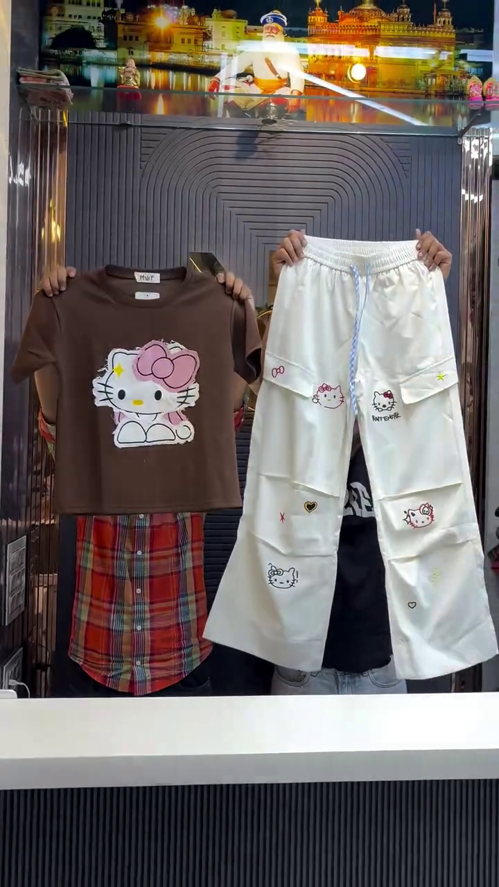 Cute Hello Kitty Outfit Set