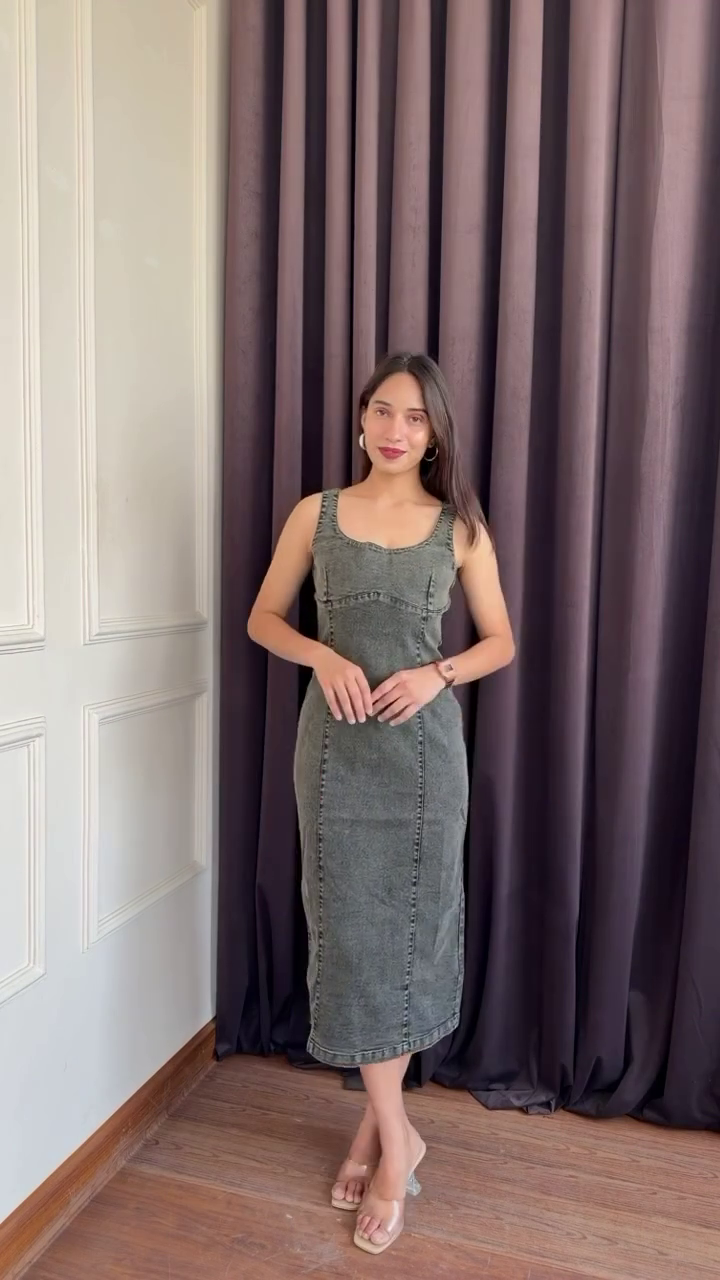 Trendy Denim Bodycon Dress for Girls