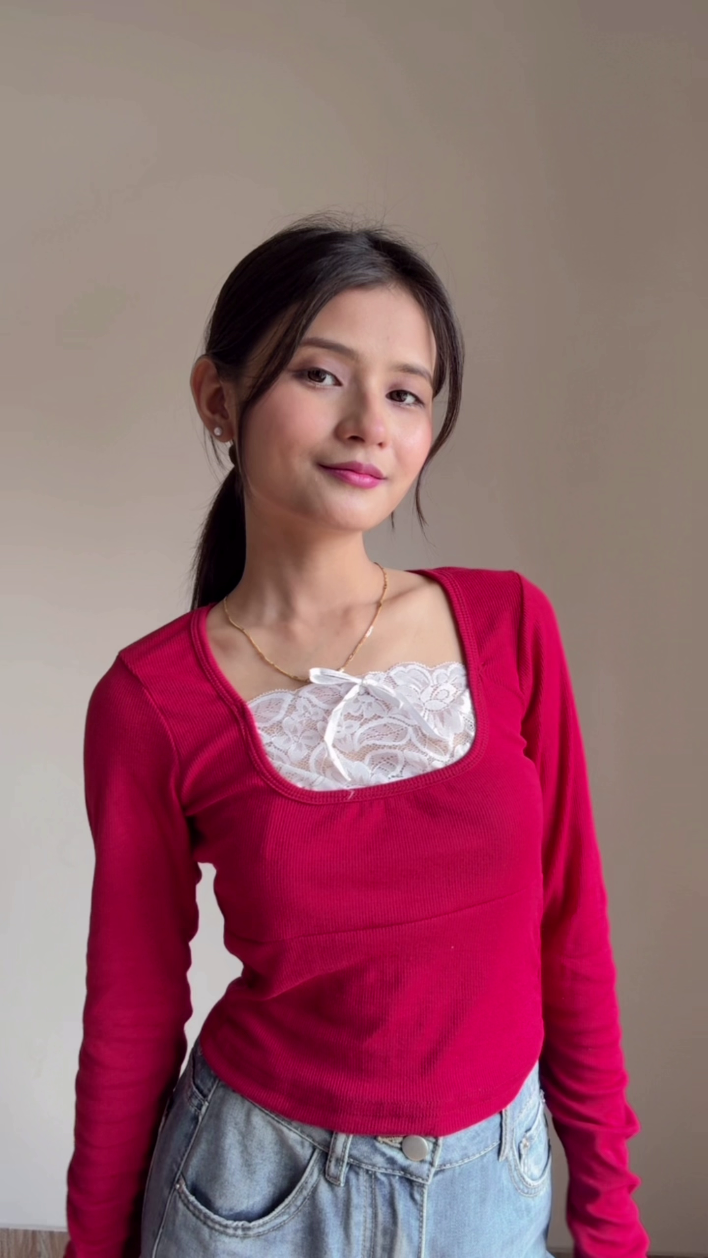 Cute Pink Lace Top for Girls