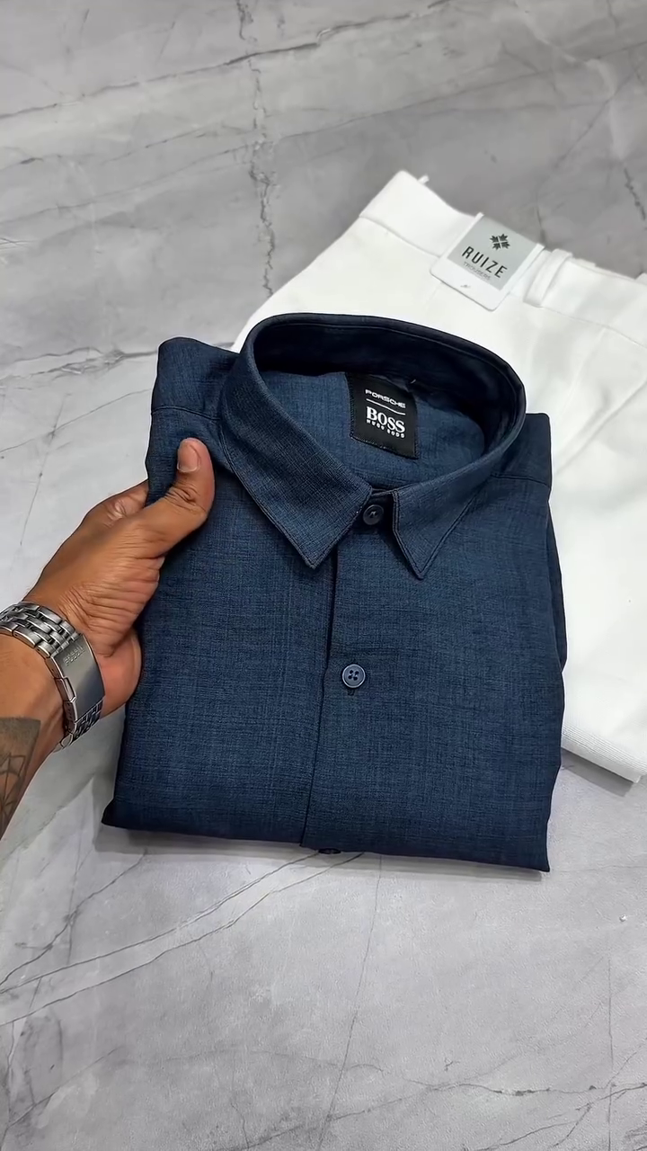 Premium Navy Shirt Combo for Men