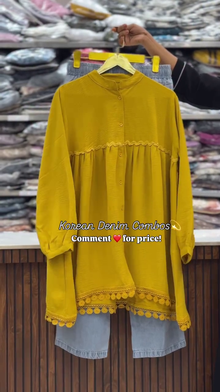 Mustard Korean Denim Combo