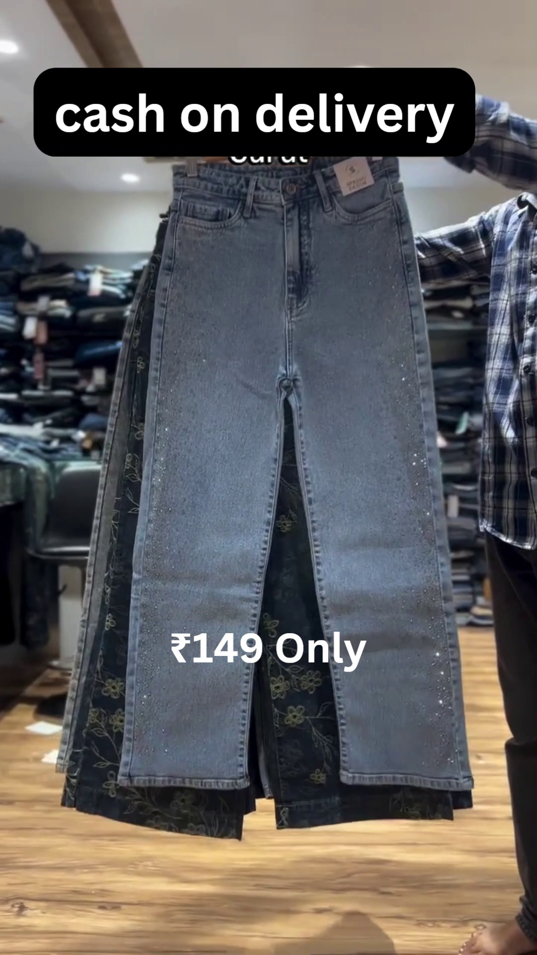 Cute Wide Leg Denim Jeans