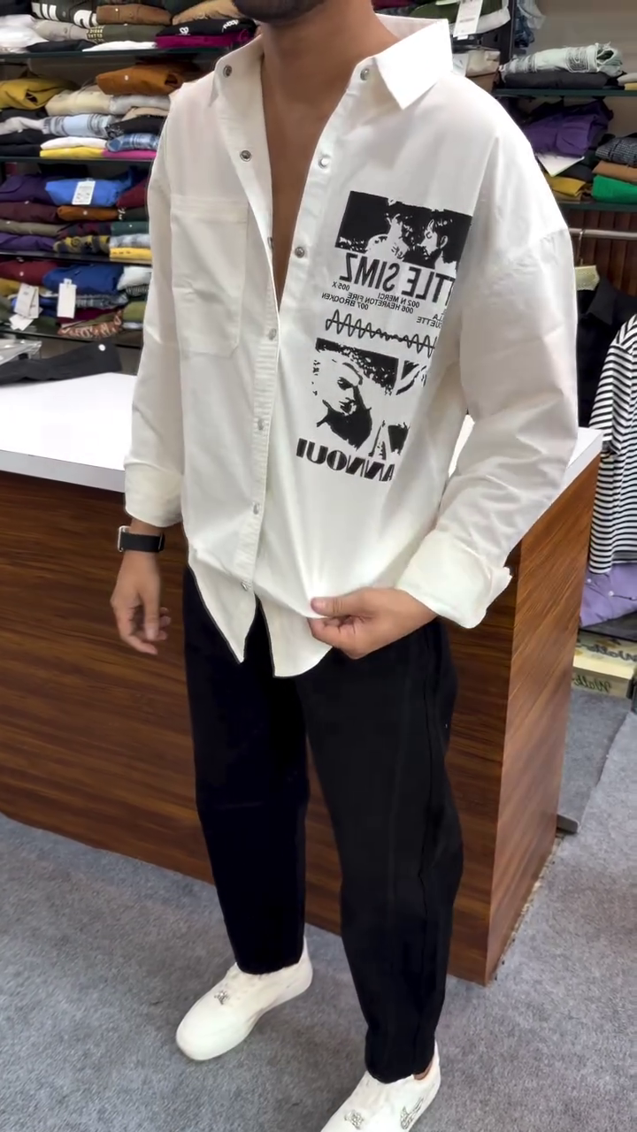 Trendy Oversized Shirt Look