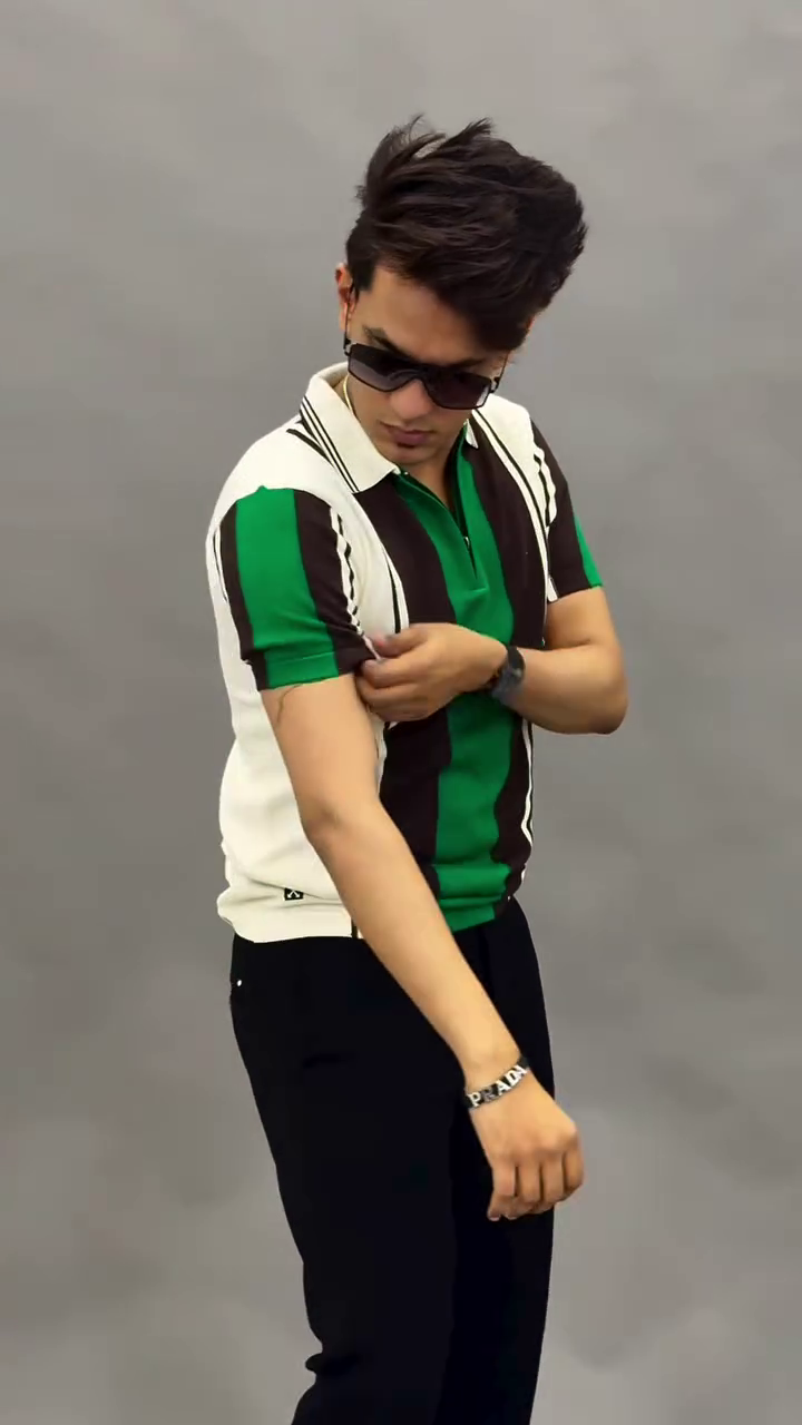 Modern Striped Polo T-Shirt for Men