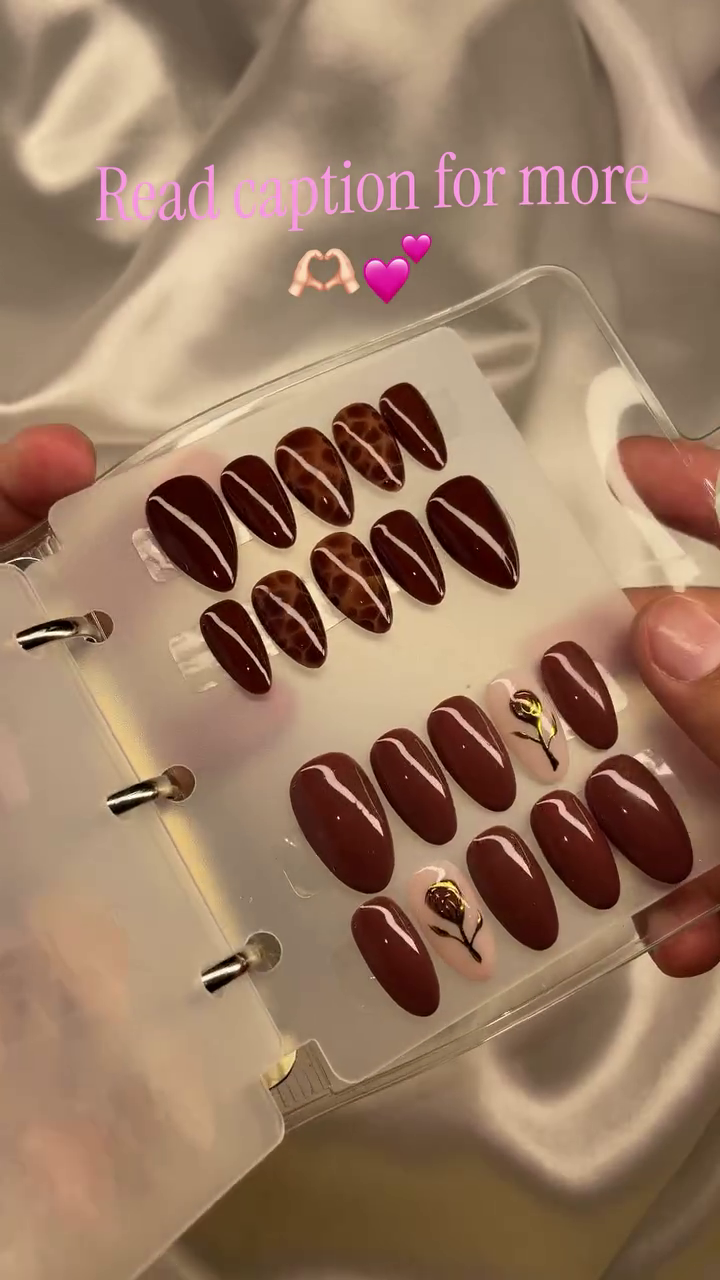 🤎 Elegant Chocolate Brown Press-On Nails