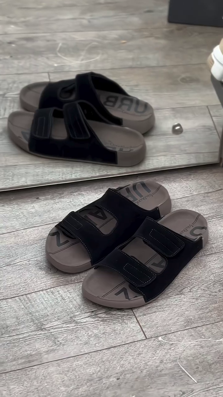 ⚡ Ultra Comfort Velcro Slides for Men