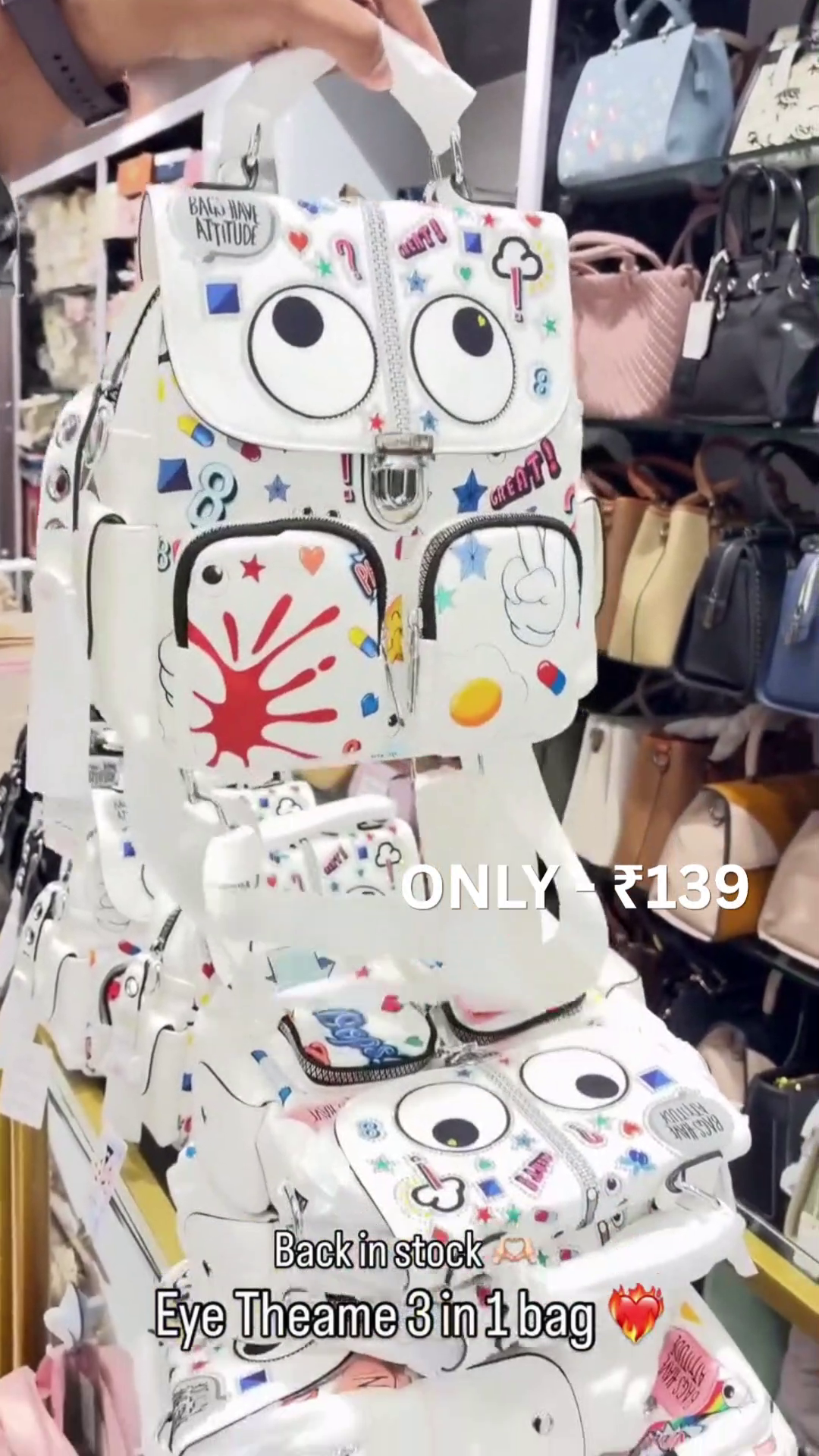 👀 Trendy 3-in-1 Eye Theme Backpack Set – Cute, Stylish & Budget Friendly! 🎒✨