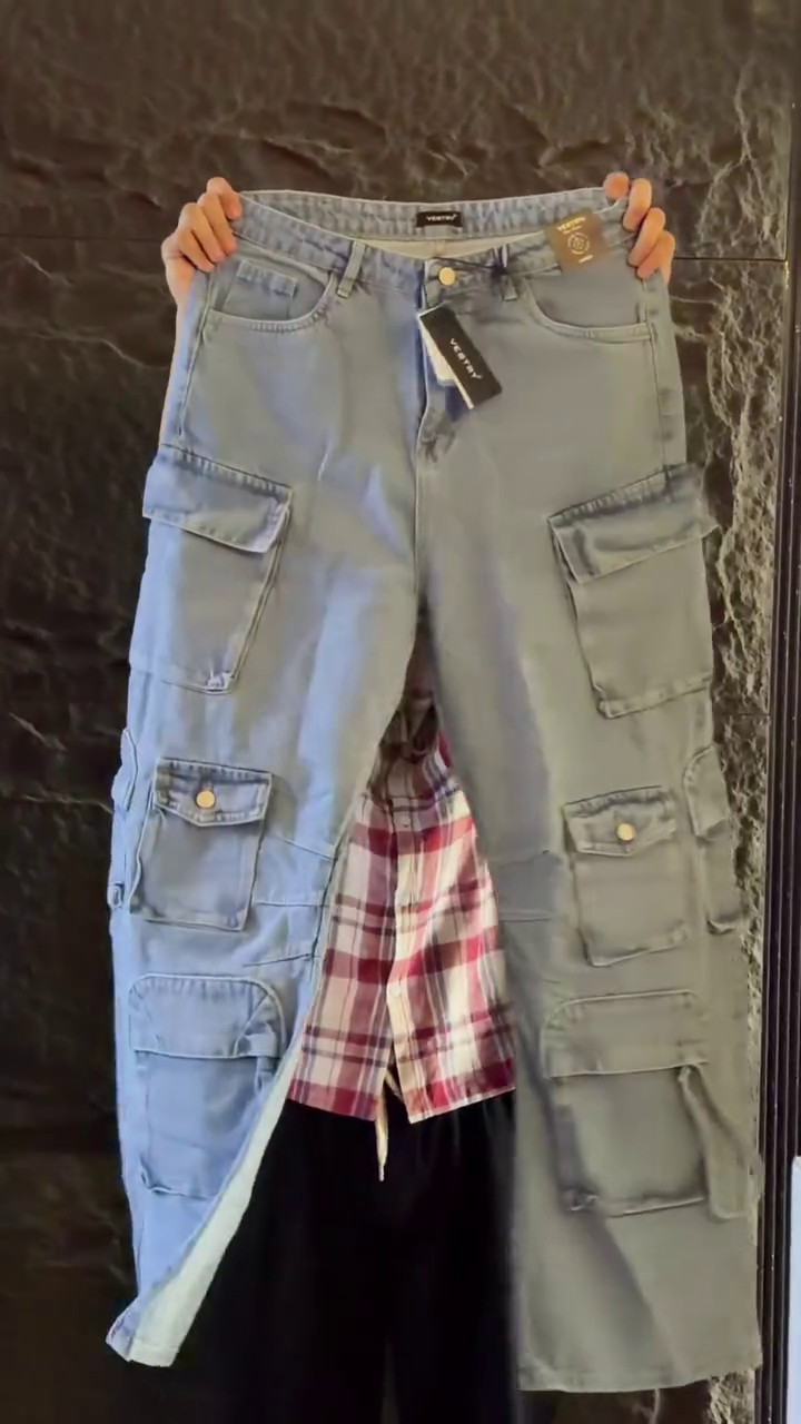 💙 Complete Denim Cargo Outfit – Smart Casual Collection