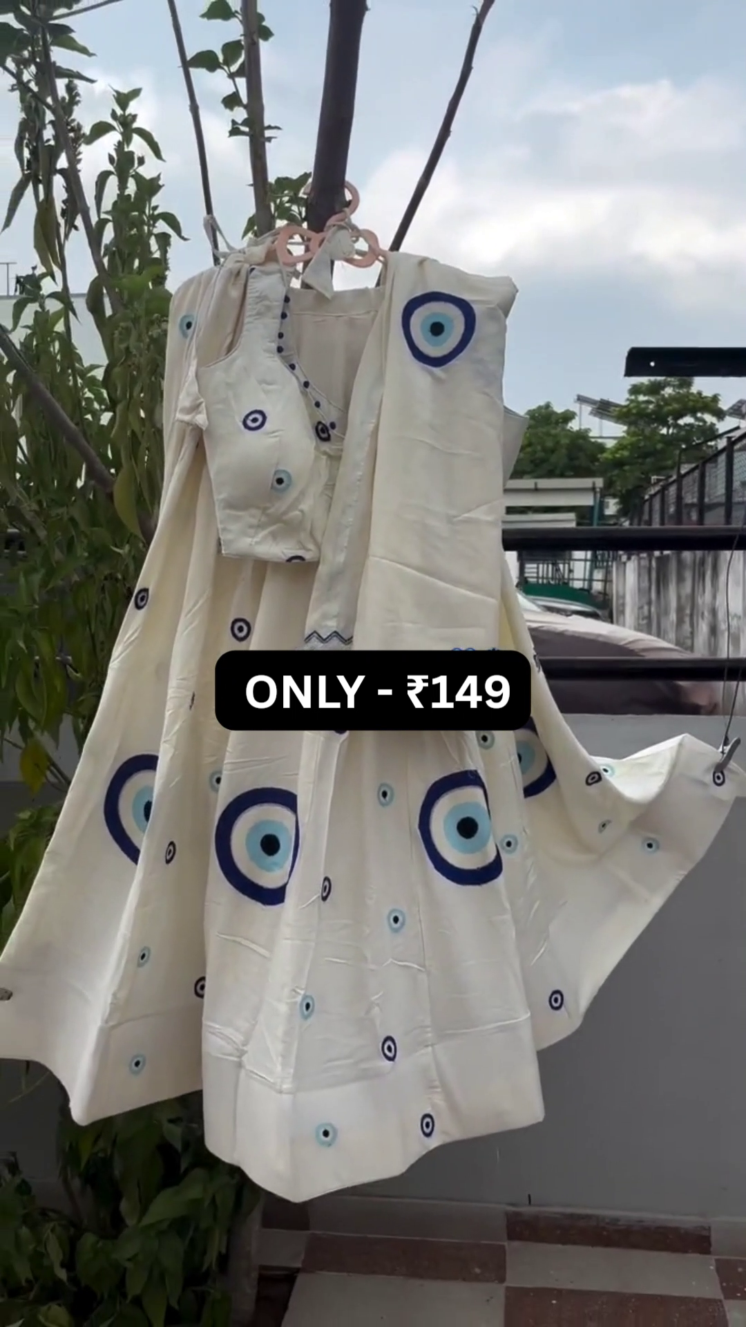 🧿 Grace Meets Protection – Evil Eye Embroidered Suit Set