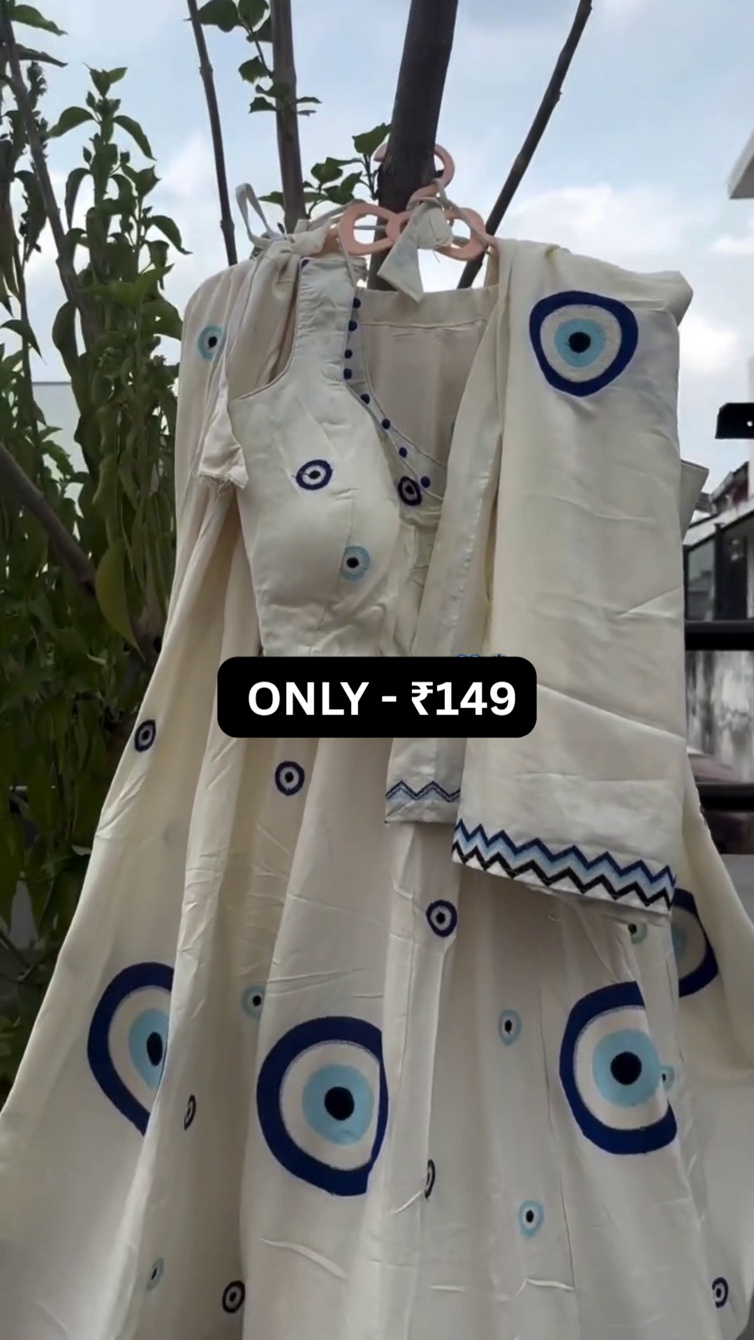 🧿 Grace Meets Protection – Evil Eye Embroidered Suit Set