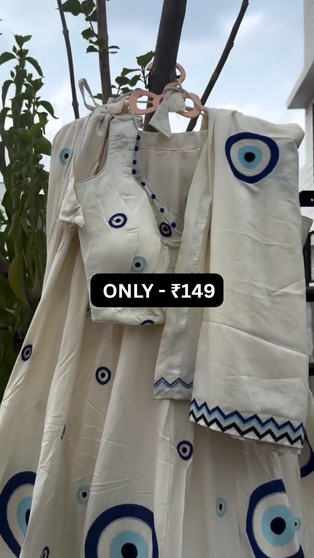 🧿 Grace Meets Protection – Evil Eye Embroidered Suit Set