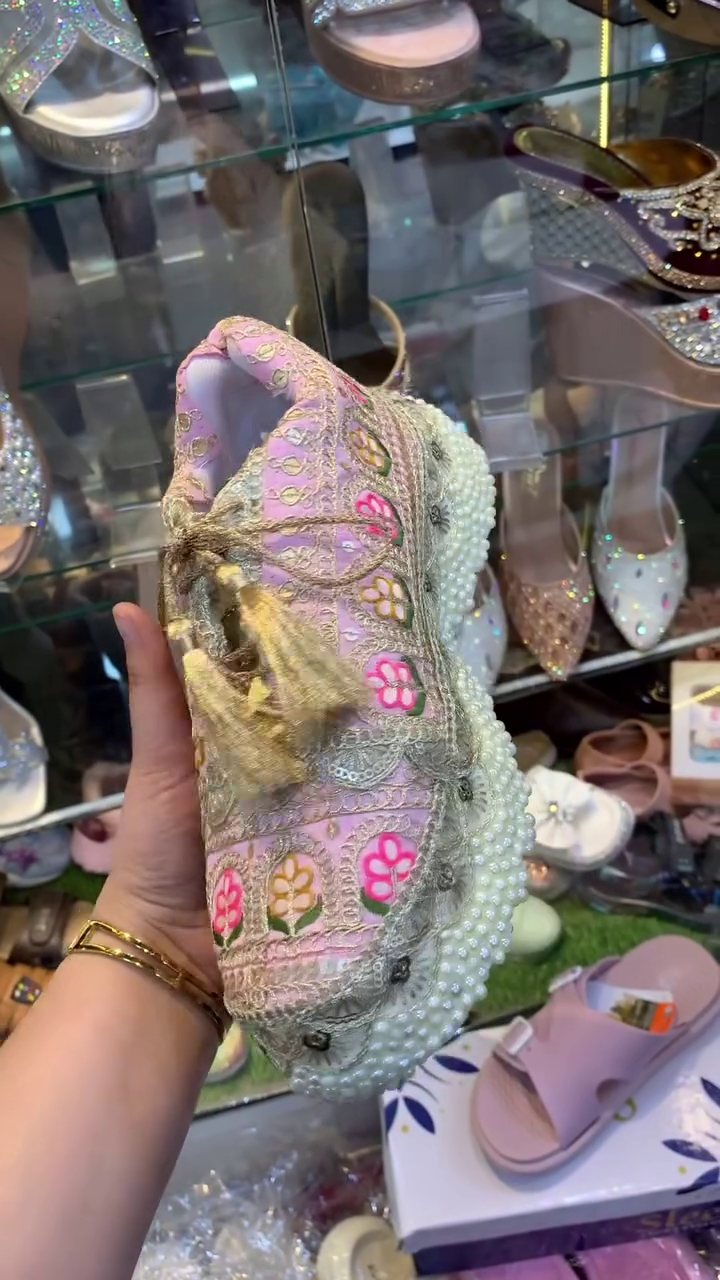 Pretty Pink Embroidered Sneakers with a Glamorous Touch