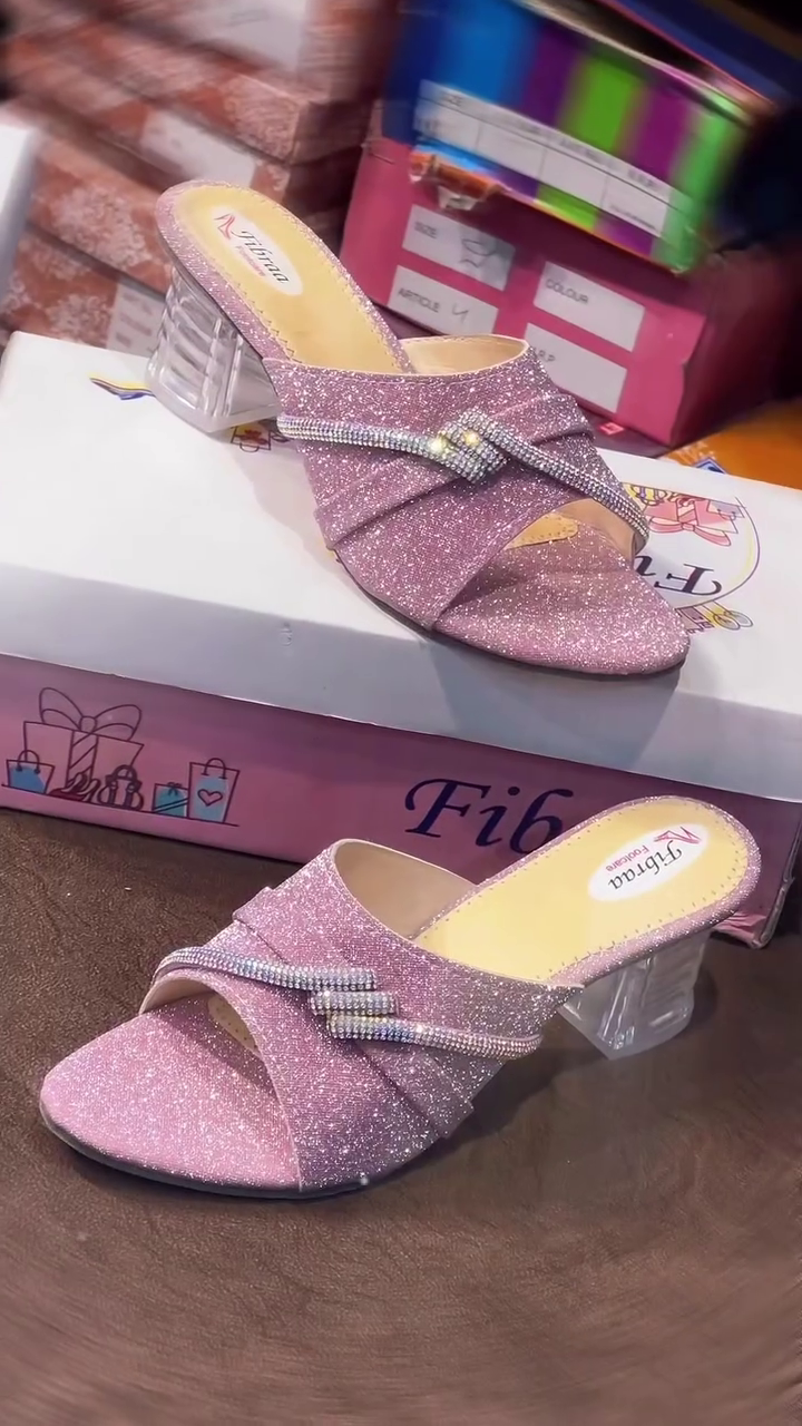 Sparkling Pink Bow Heels for Elegant Party Looks