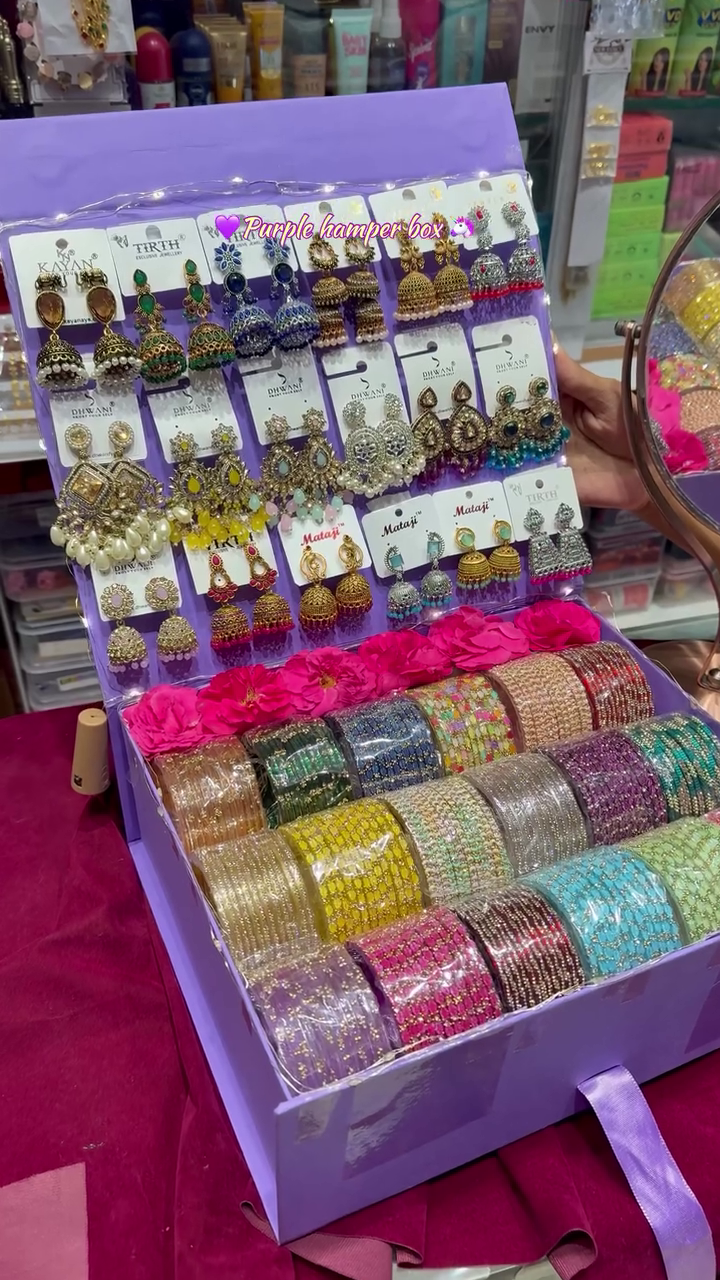 Gorgeous Purple Jewellery & Bangle Gift Hamper Collection