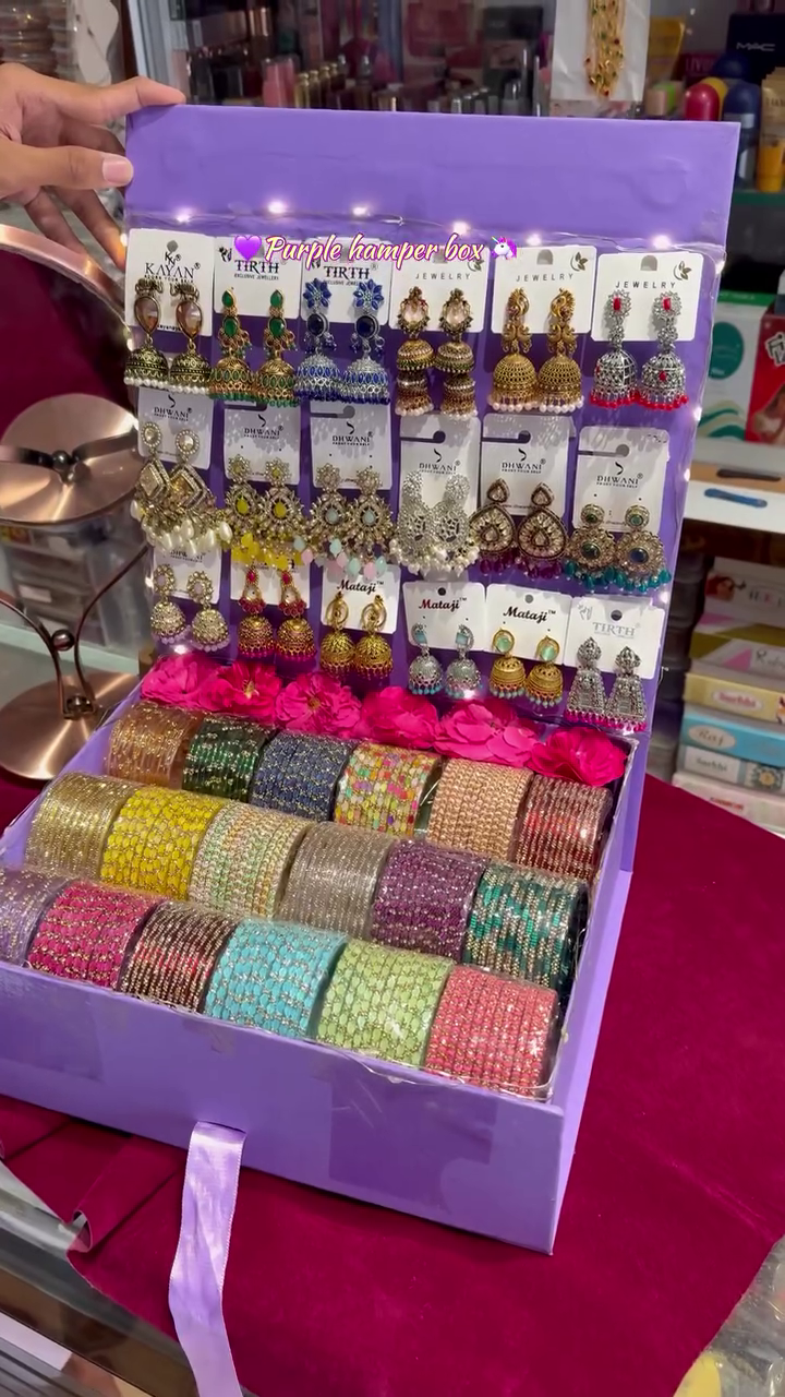 Gorgeous Purple Jewellery & Bangle Gift Hamper Collection