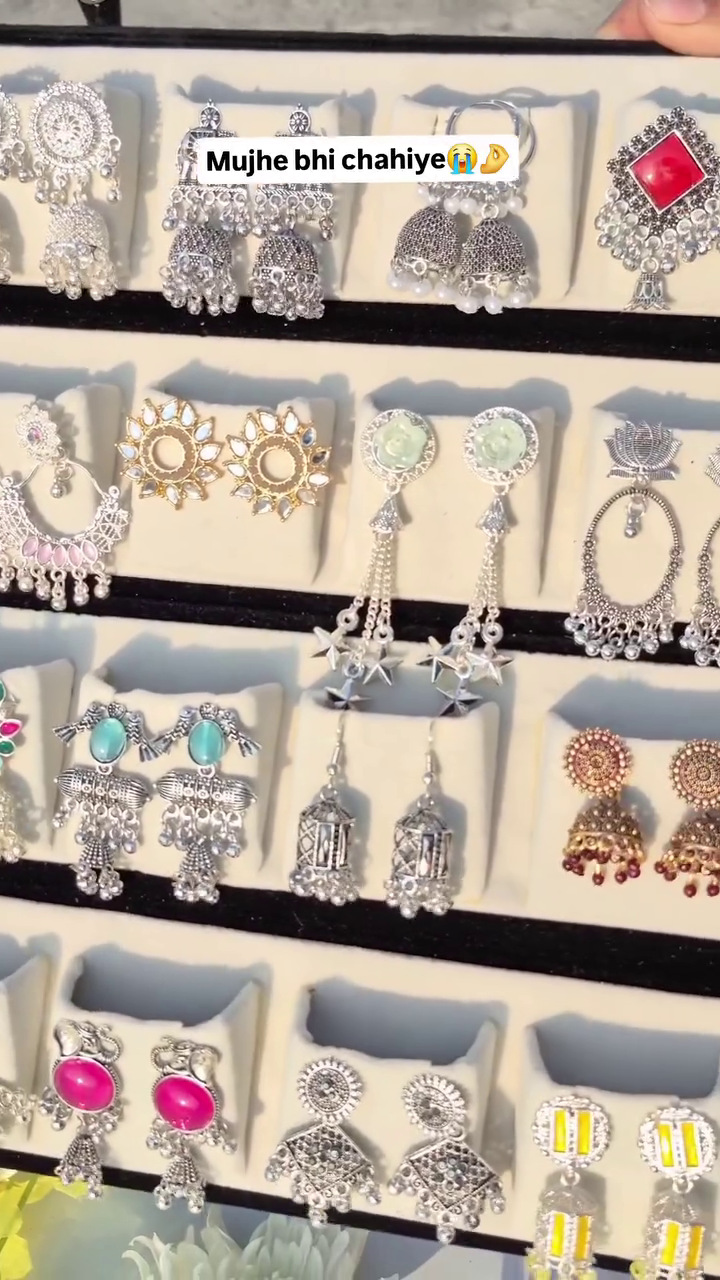 Trendy Oxidised Silver Earrings for Stylish Ethnic Looks