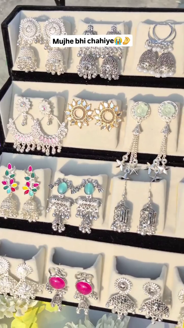 Trendy Oxidised Silver Earrings for Stylish Ethnic Looks