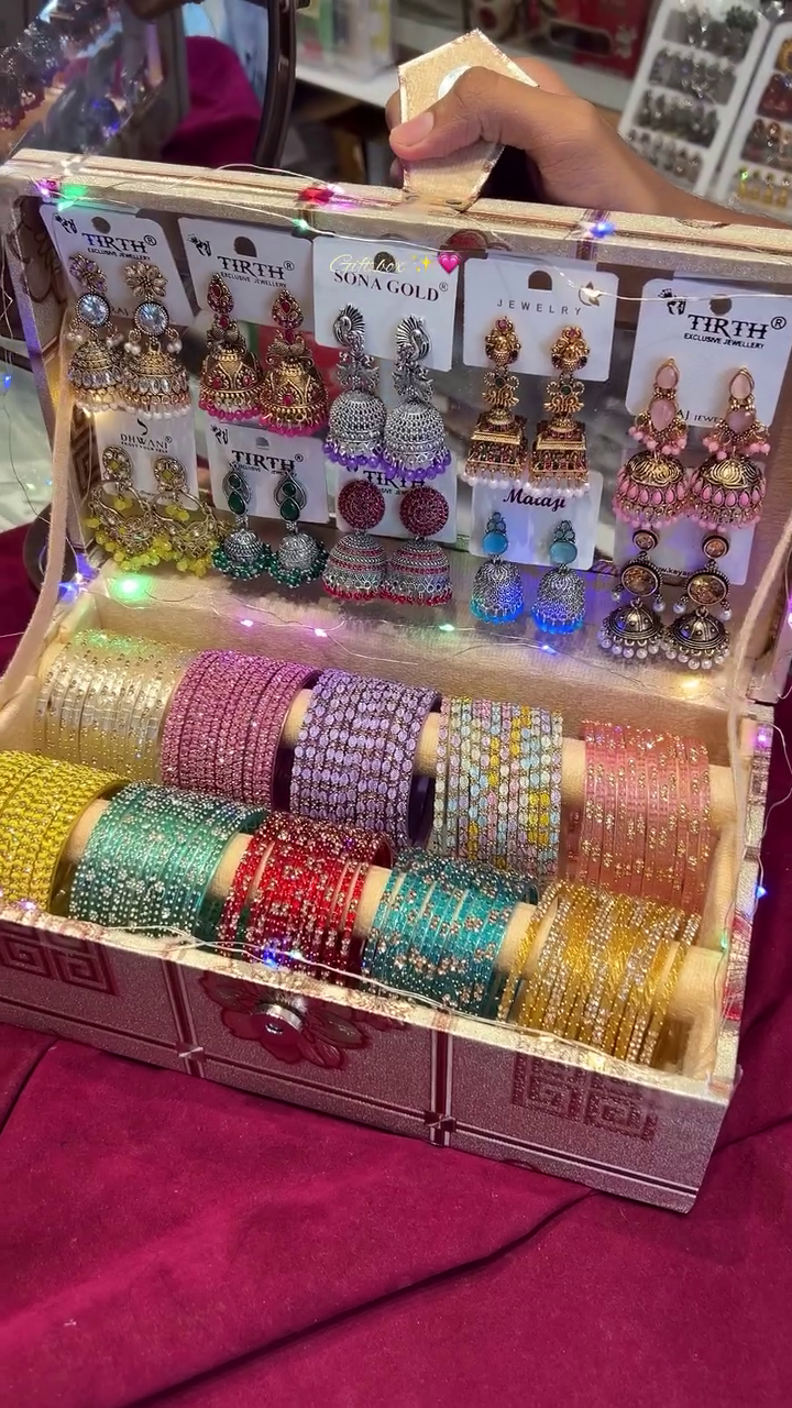 Premium Festive Jewellery & Colourful Bangle Gift Hamper