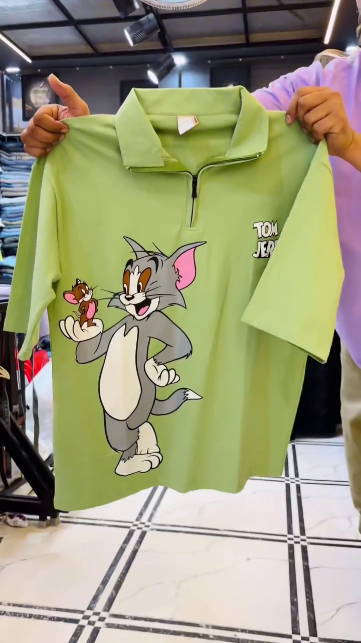Stylish Tom & Jerry Printed Polo T-Shirt