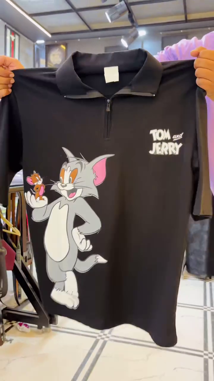 Stylish Tom & Jerry Printed Polo T-Shirt