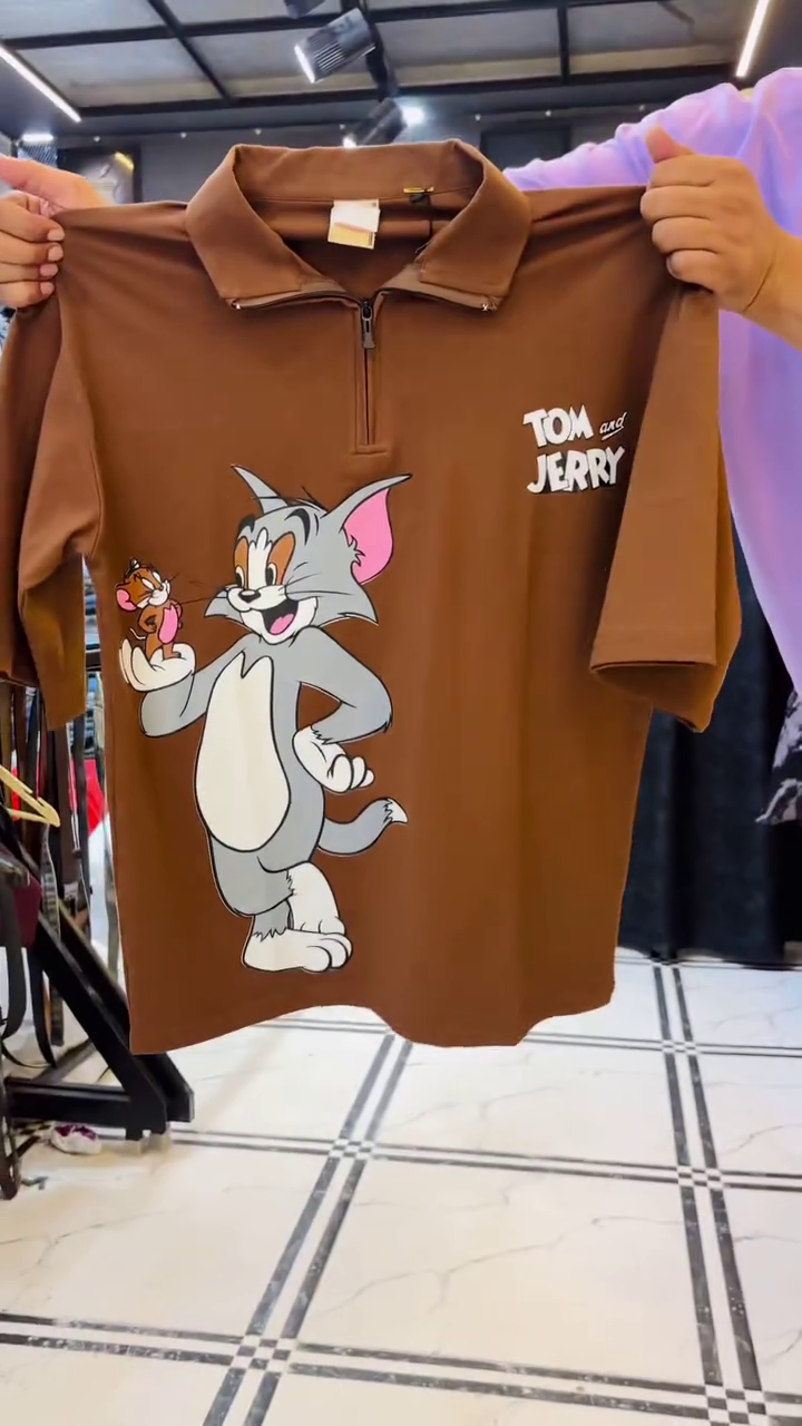 Stylish Tom & Jerry Printed Polo T-Shirt
