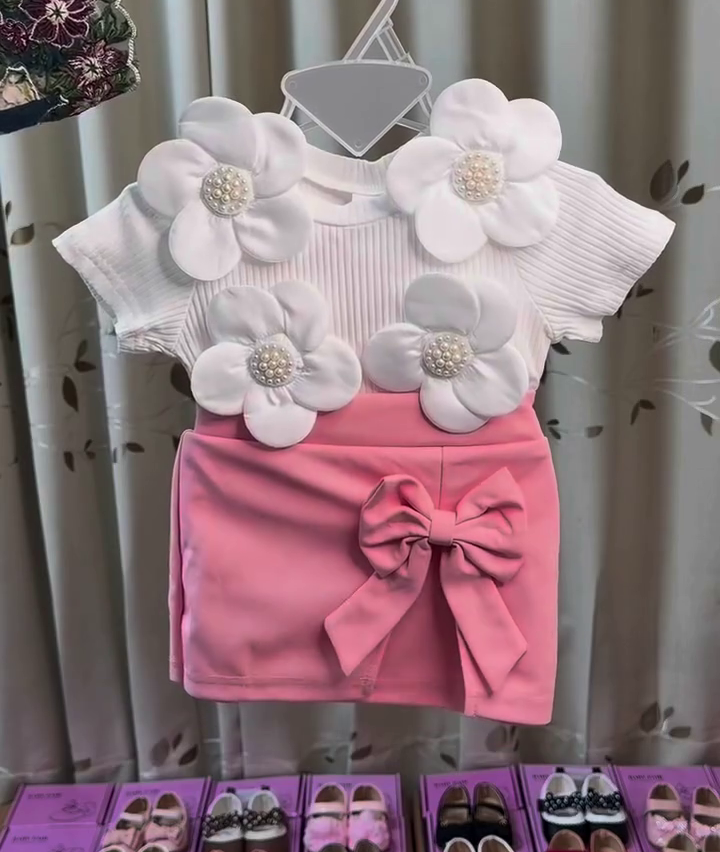 Adorable Red & White Cherry Kids Co-Ord Set