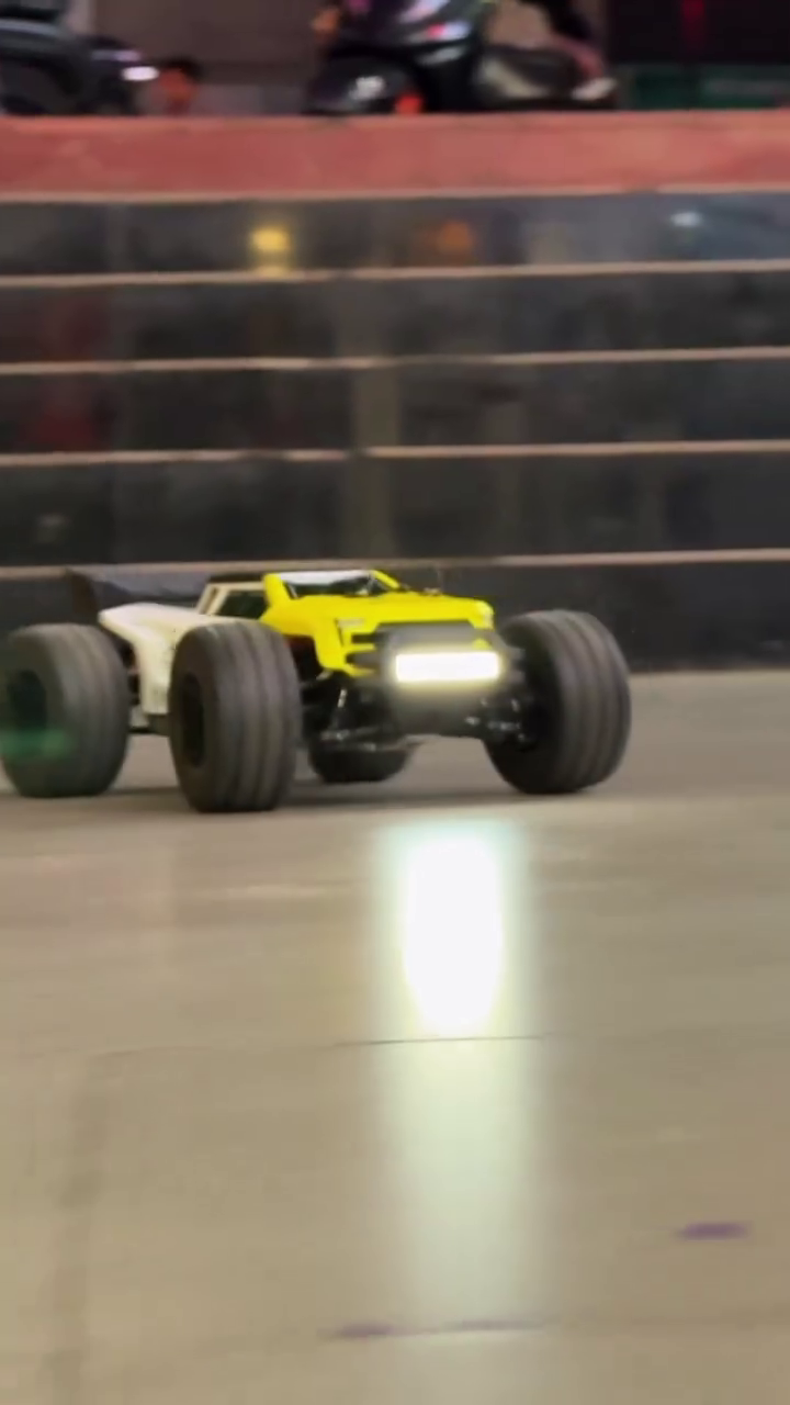 Rugged Red Off-Road RC SUV with LED Lights