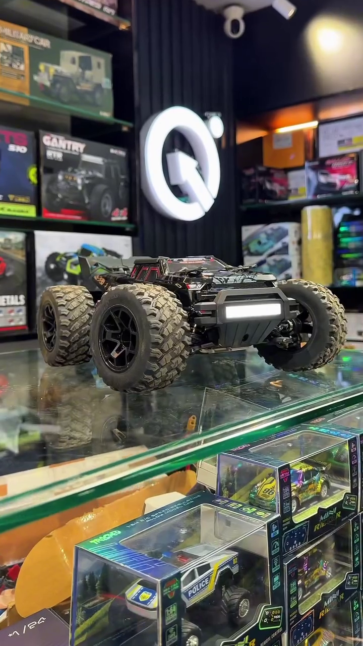 Rugged Red Off-Road RC SUV with LED Lights