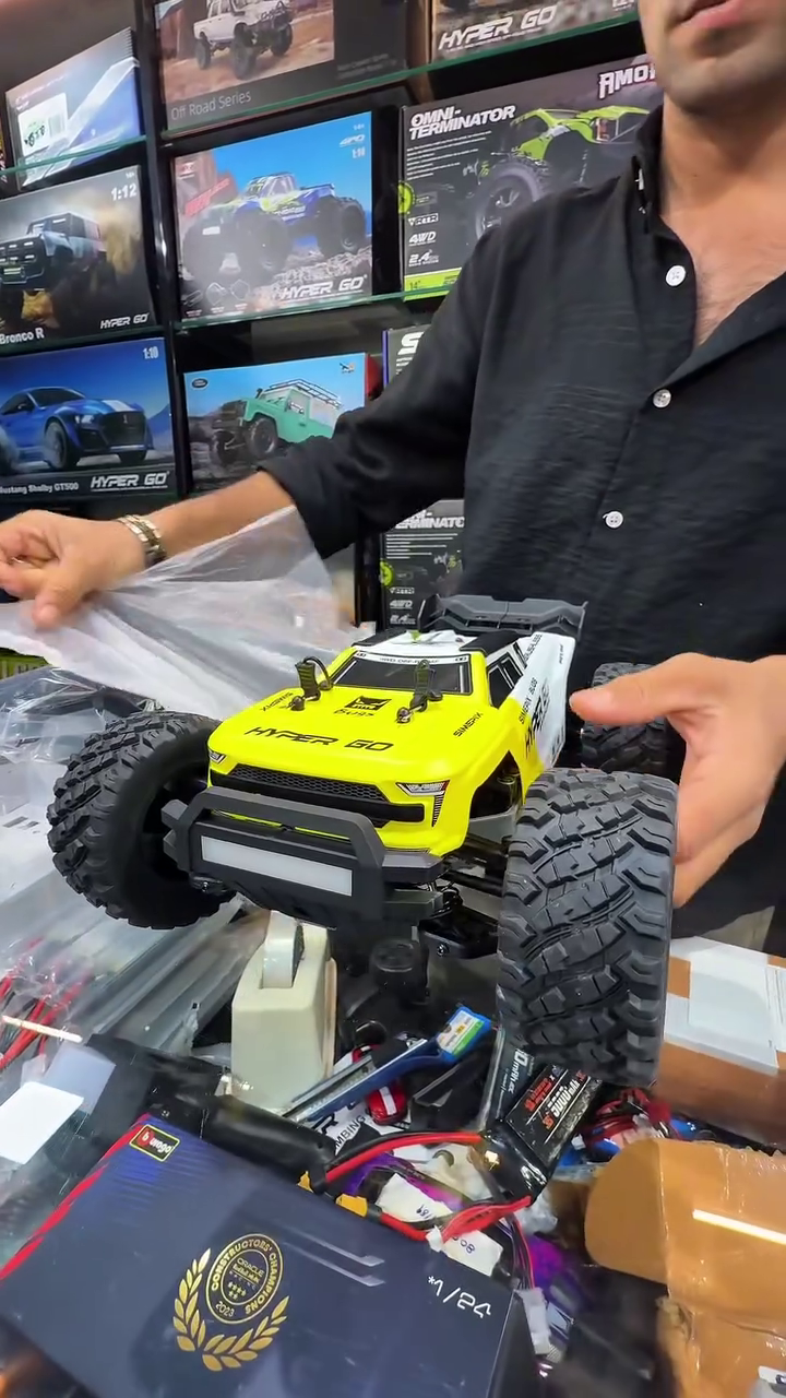 Rugged Red Off-Road RC SUV with LED Lights
