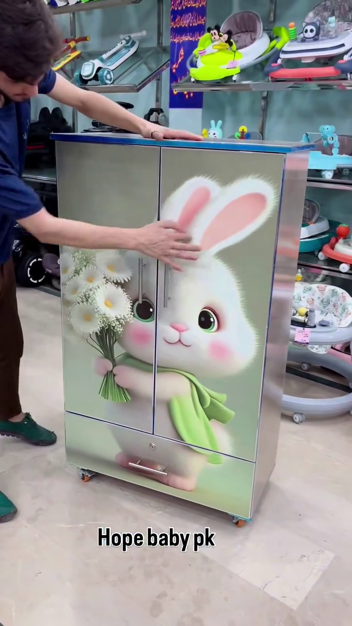 Cute Rabbit Storage Cabinet – Stylish & Practical Home Organizer