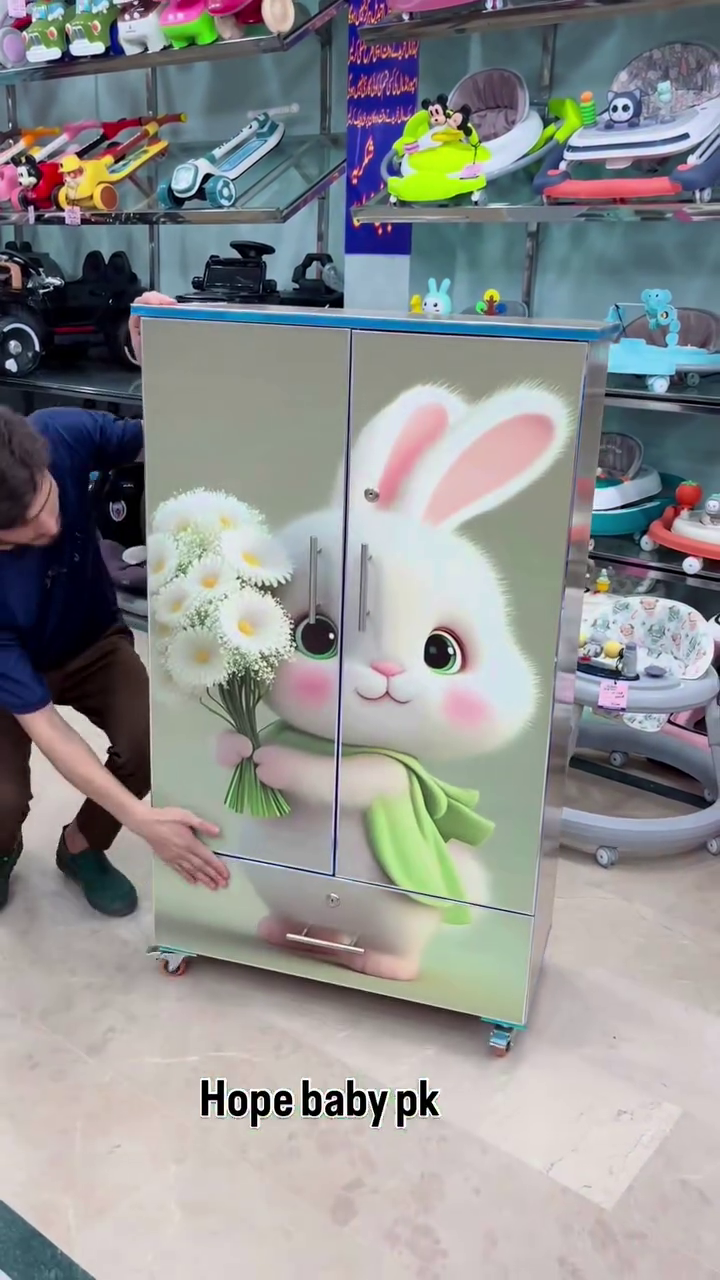 Cute Rabbit Storage Cabinet – Stylish & Practical Home Organizer